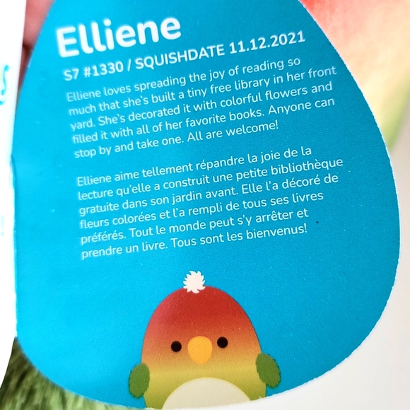 ELLIENE 🦜 Ombre Parrot Original Squishmallows by Kelly Toy ☆》NWT《☆ - Picture 4 of 7
